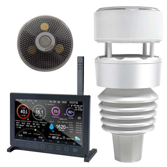 Weerstation, ECOWITT Wittboy Pro HP2564 Draadloos weerstation met buitensensor, 7-in-1 weerstation, weersvoorspelling Ecosystem Assistant 868, wifi