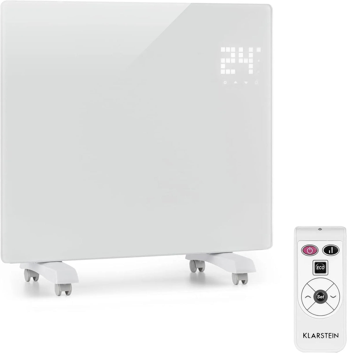 Klarstein Bornholm Single Electric Heater Electric Heater Convectieverwarmer Heater 500 of 1000 watt met timer, 25 m2, afstandsbediening en blauw