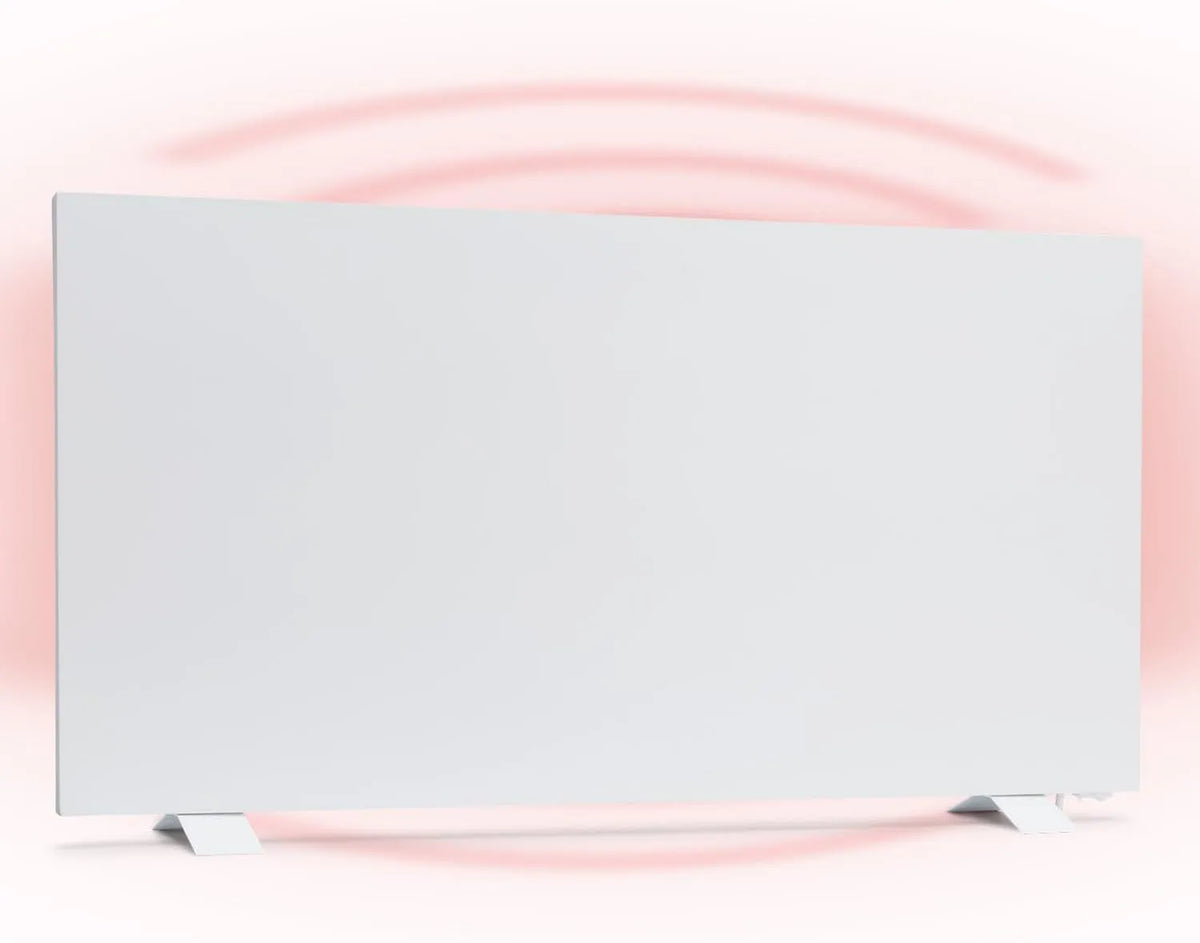 Infraroodverwarming, IP24, 1000 W, wandmontage/staand apparaat met app-bediening, detectie open venster, hybride
