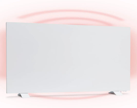 Infraroodverwarming, IP24, 1000 W, wandmontage/staand apparaat met app-bediening, detectie open venster, hybride