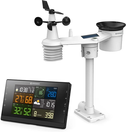 Weerstation met Wifi, 190 x 113 x 20 mm, 390 x 217 x 165 mm en 5-in-1