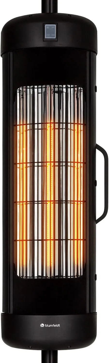 Terrasverwarmer, IP54, infraroodstraler 2000 W, infrarood terrasverwarmer, staand apparaat met afstandsbediening