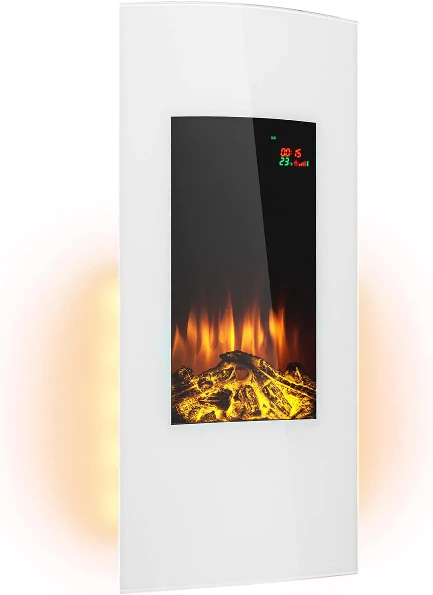 Elektrische haard met 2000 W, timer, afstandsbediening en regelbare thermostaat