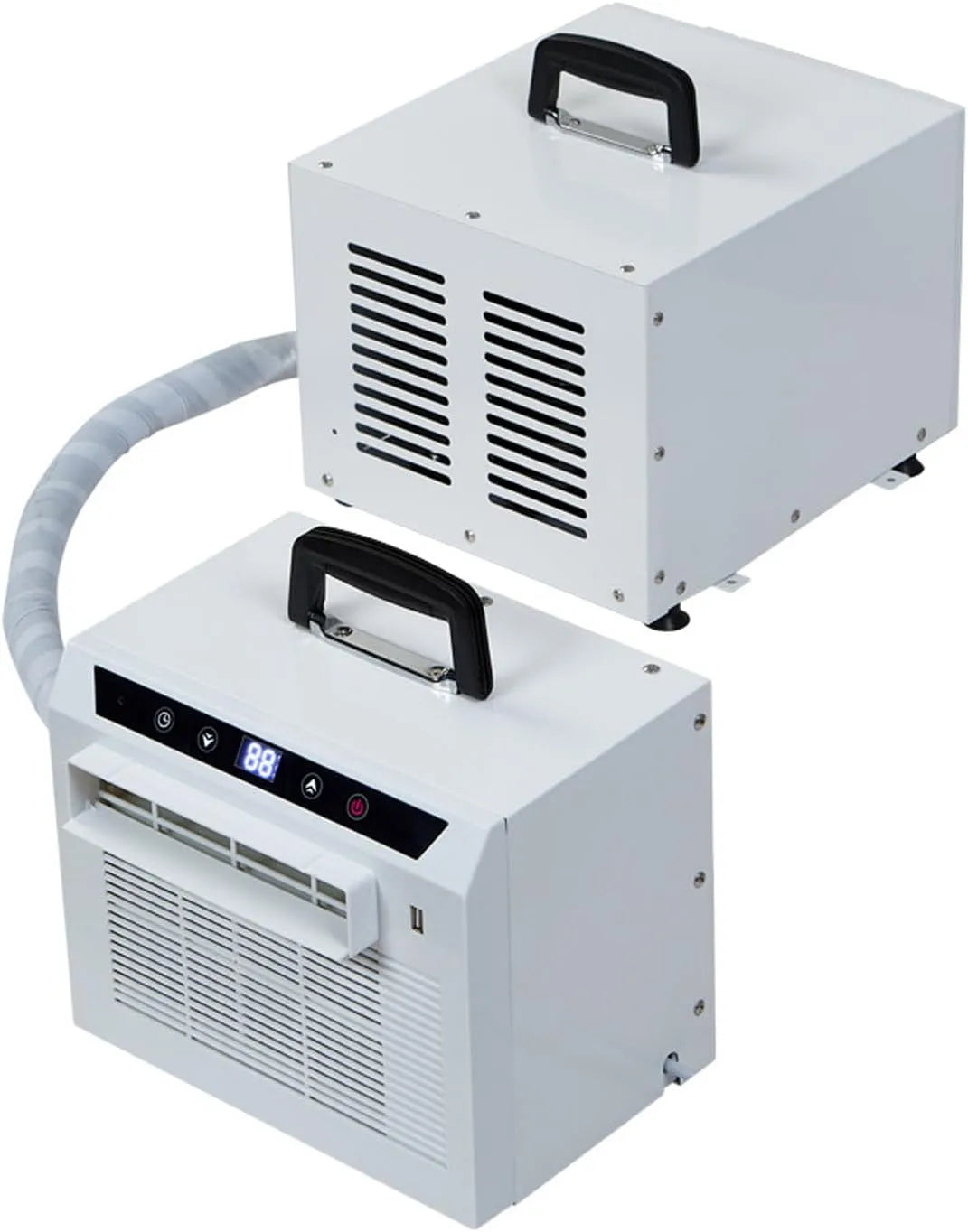 Mobiele airconditioner met 3000 BTU, 12 uur, 5 minuten, afstandsbediening, aanraakbediening en 24 uur Timer