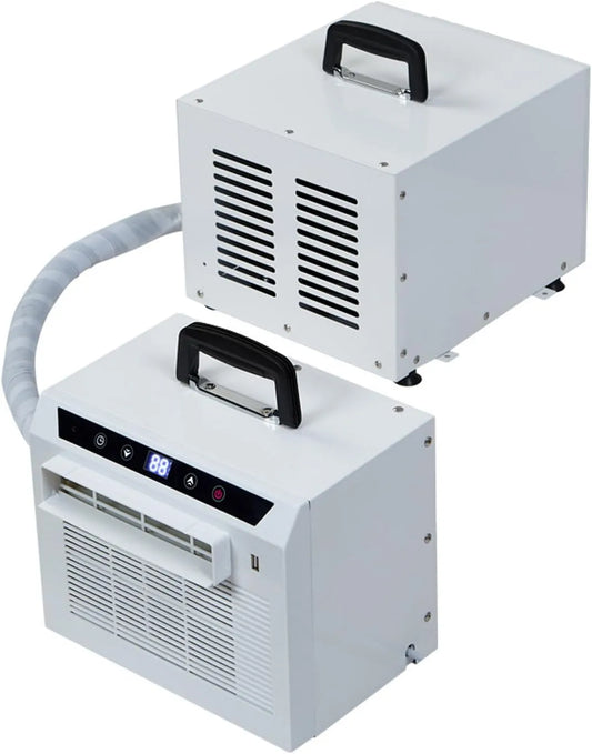 Mobiele airconditioner met 3000 BTU, 12 uur, 5 minuten, afstandsbediening, aanraakbediening en 24 uur Timer