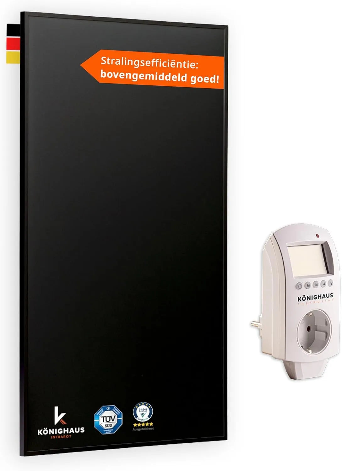 Infraroodverwarming, 800 Watt, thermostaat